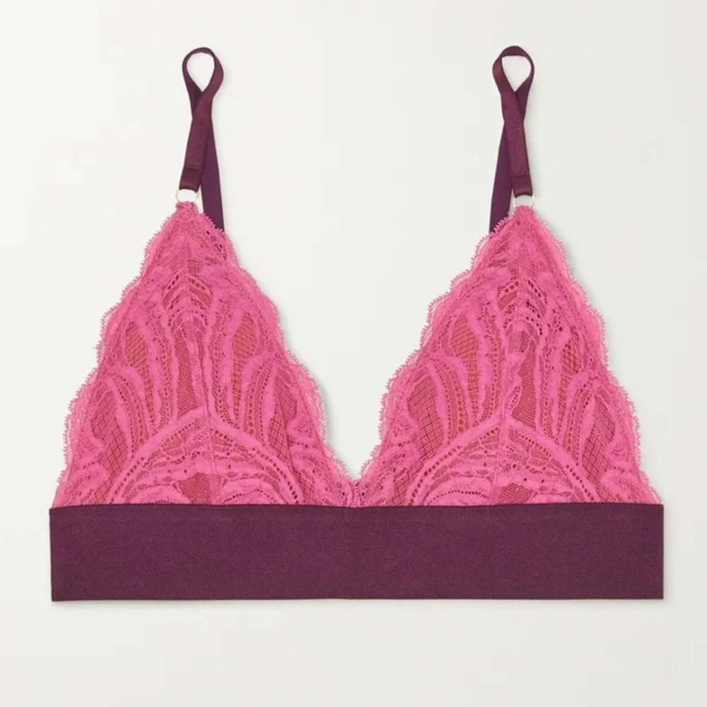 Dora Larsen Alba Lace Triangle bra new wtags size 12